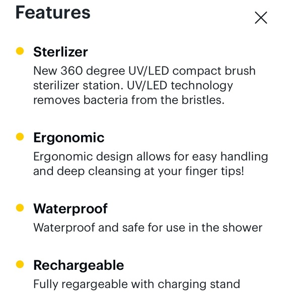 CONAIR SONIC TRU GLO FACIAL BRUSH WITH UV STERILIZER KeepIN SHOWER! WATERPROOF 💝 - Picture 11 of 16